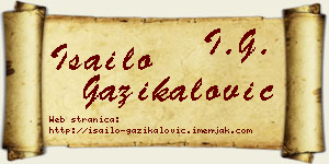 Isailo Gazikalović vizit kartica